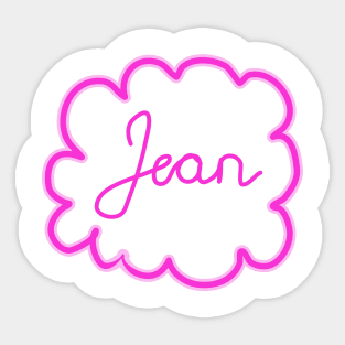 Jean. Female name. Sticker